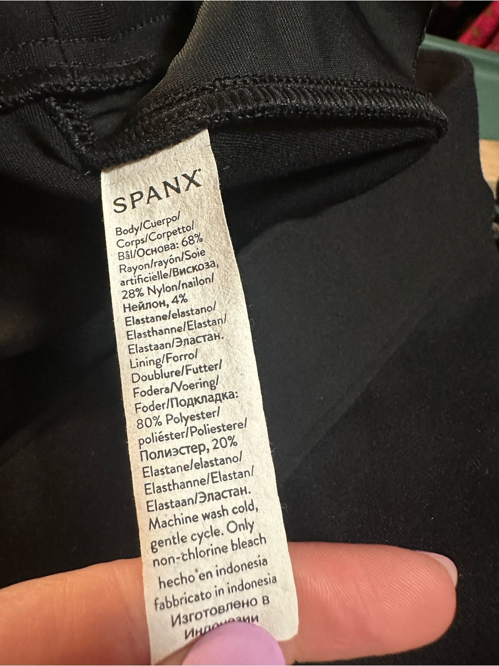 SPANXsupersmooth™ PerfectFit Ponte Wide Leg Pant black style 20385R size XL - Picture 4 of 10